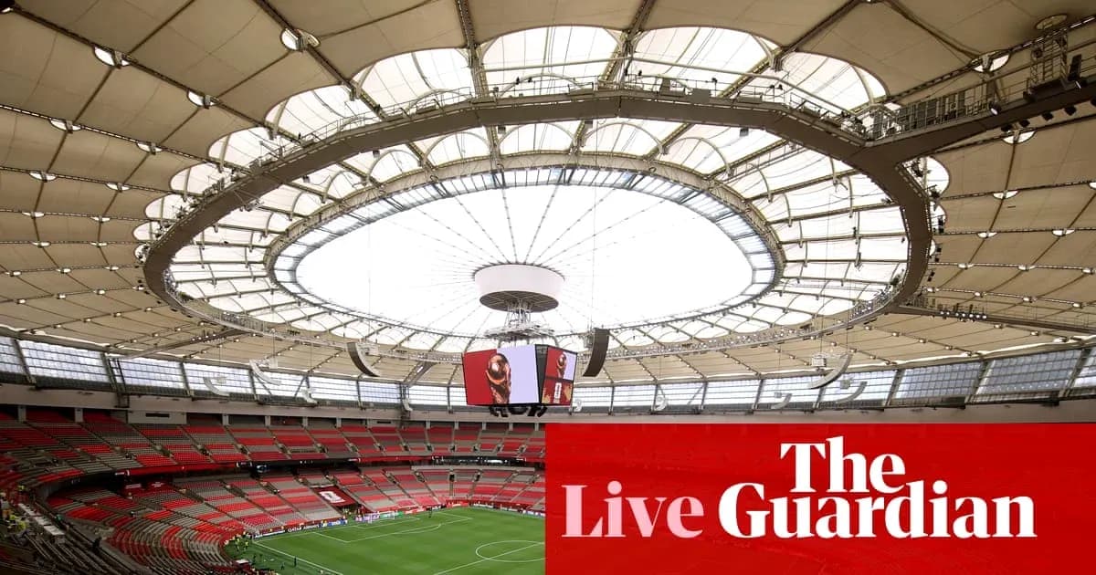 Interior view of stadium with large retractable roof