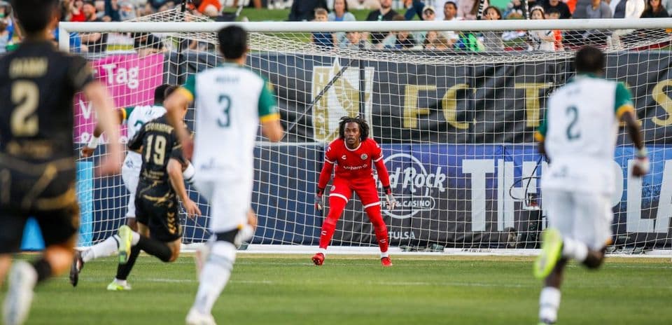 Goalkeeper preparing for a penalty kick