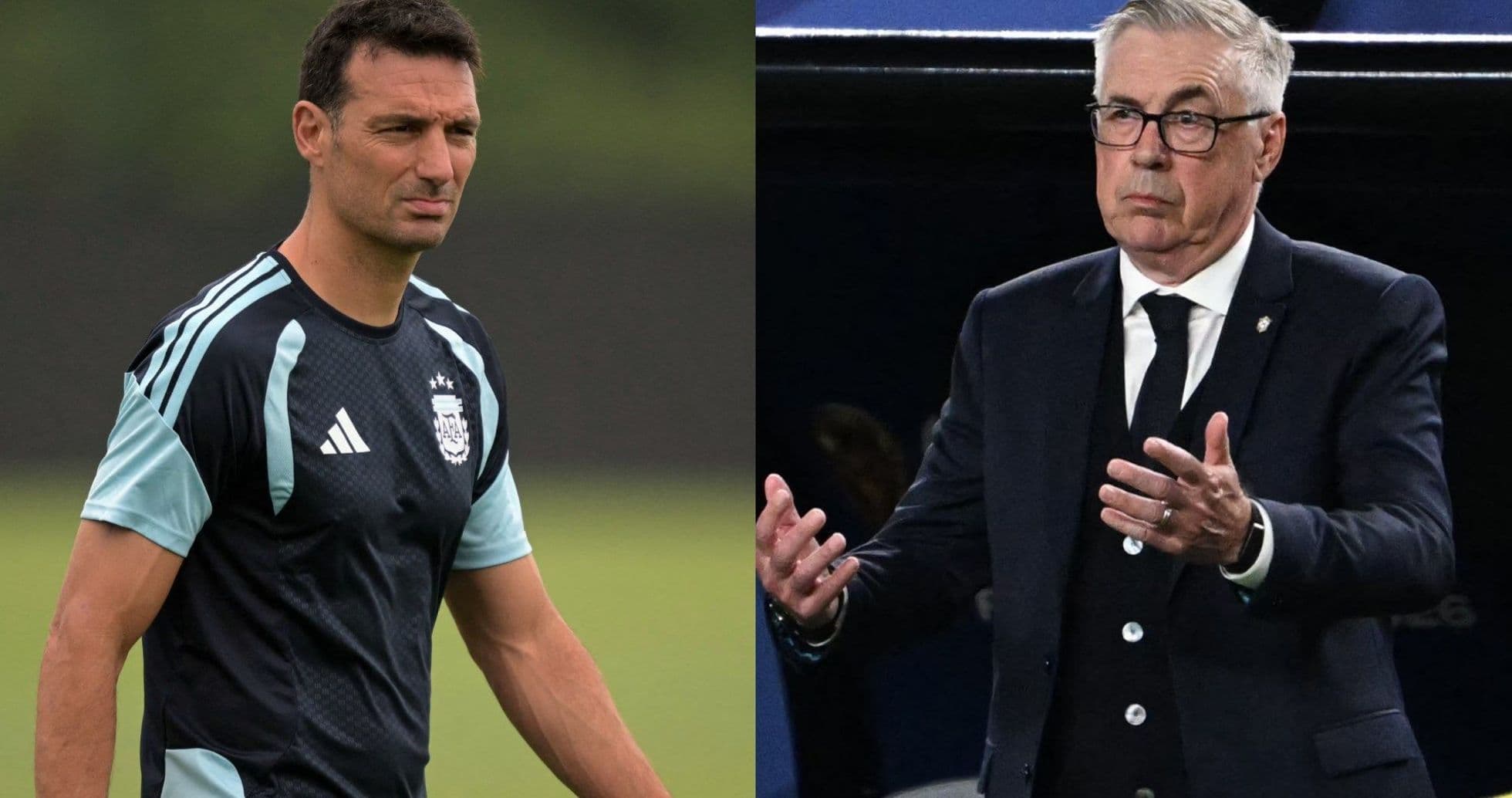 Two football managers during training and match