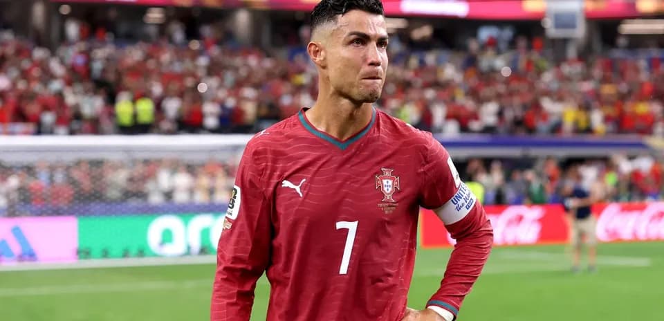 Cristiano Ronaldo in Portugal jersey on the pitch