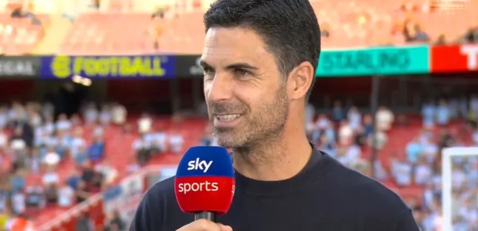 Manager speaking during a pre-match interview