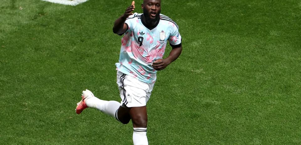 Player celebrating after scoring a goal on field