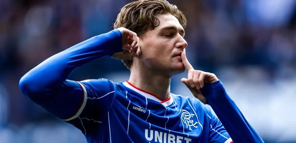 Player celebrating by shushing the crowd