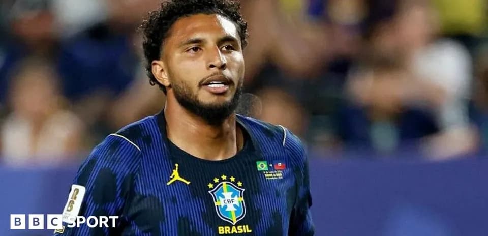 Player wearing Brazil kit during a match
