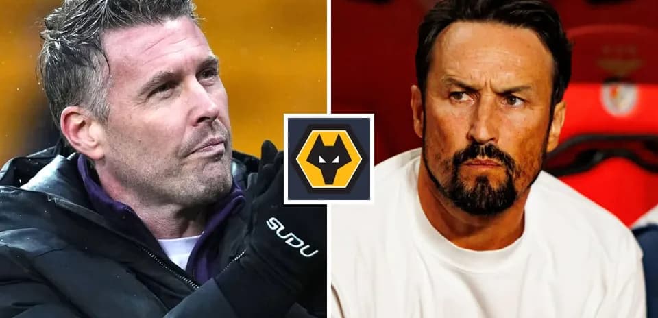 Two football managers on opposite sides of image
