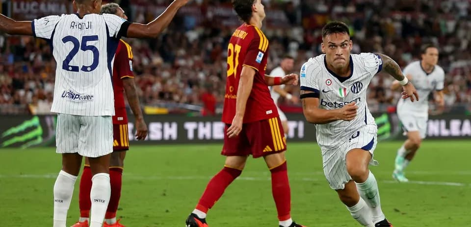 Lautaro Martinez celebrating a goal for Inter