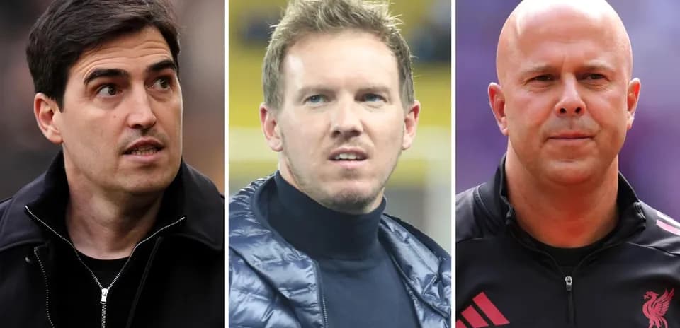 Three football coaches posing for a photo