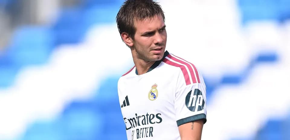 Player wearing Real Madrid kit during training session