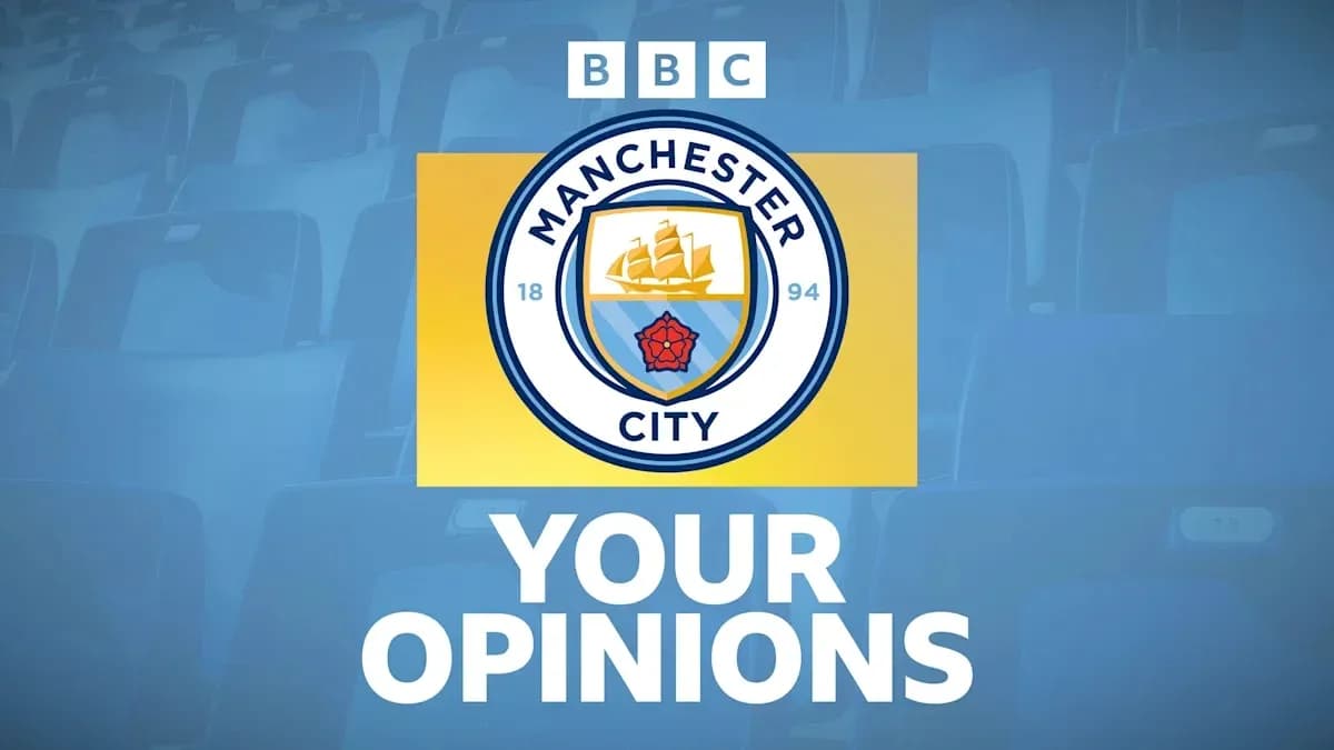 Manchester City logo with text 'Your Opinions'