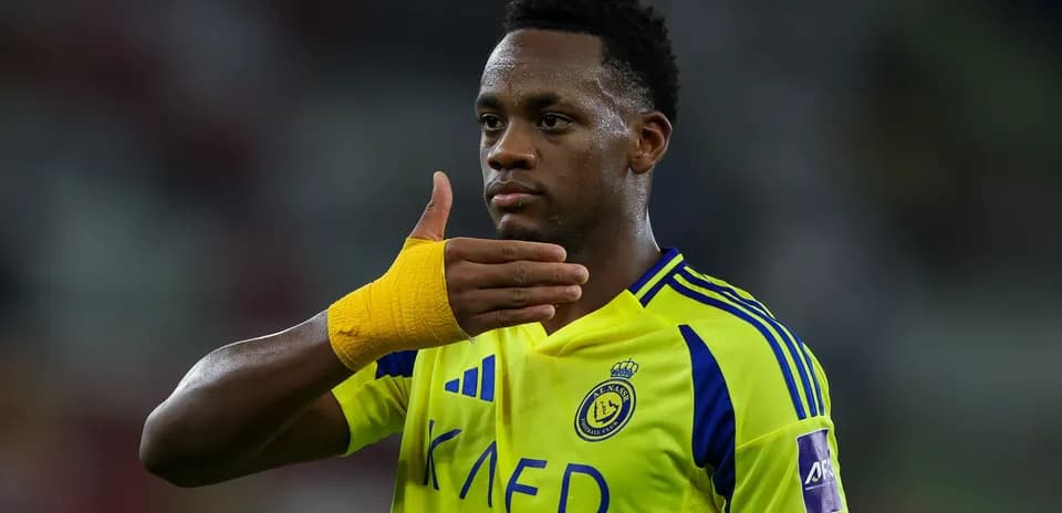 Player gesturing during a football match