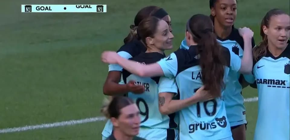 Gotham FC players celebrating a goal