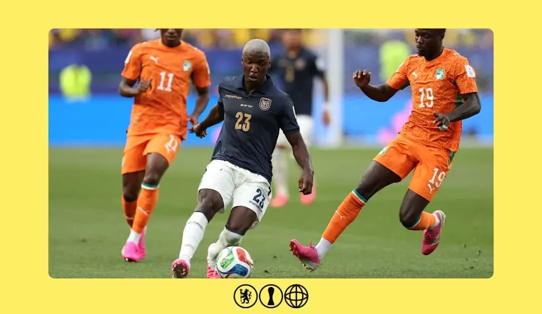 Player 23 dribbling the ball between two defenders