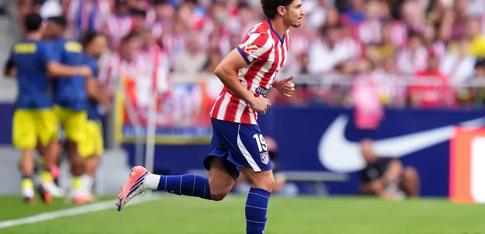 Player running on the field during a match
