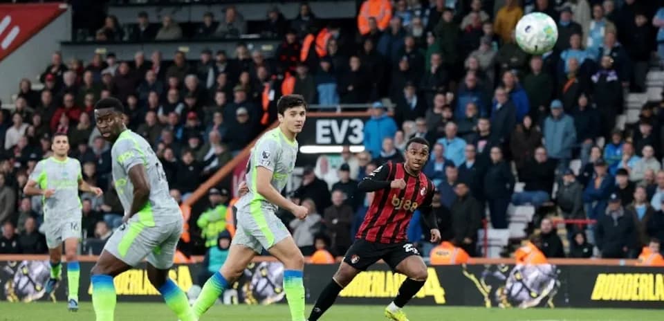 Manchester City players during match against Bournemouth