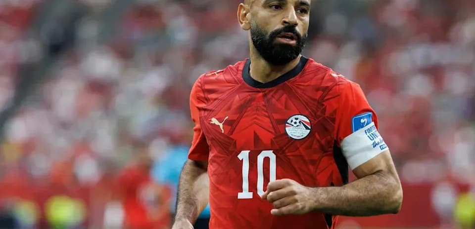 Player wearing Egypt jersey during football match