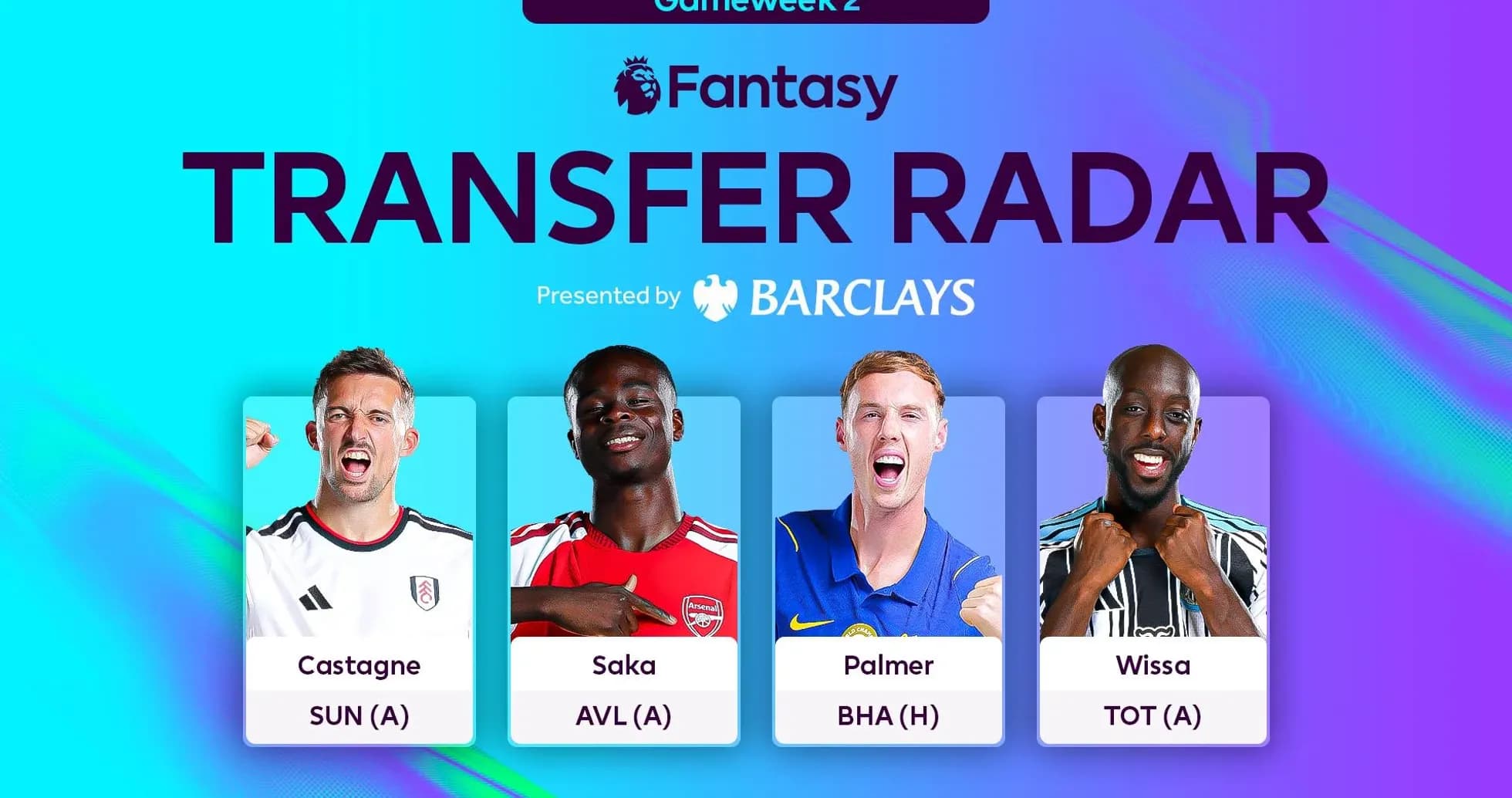 Four football players featured in Fantasy Transfer Radar