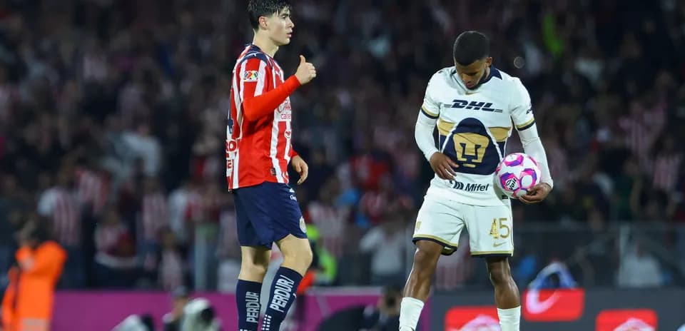 Chivas player celebrating during Liga MX match