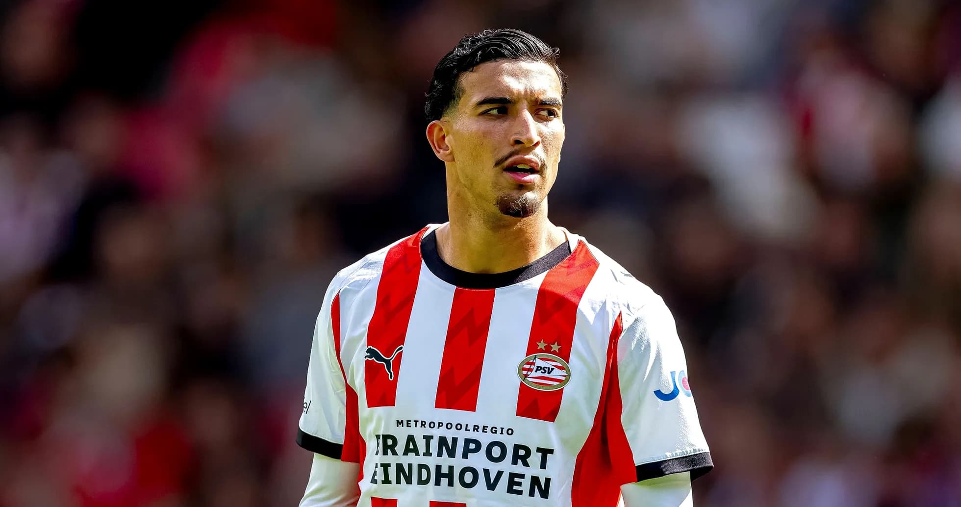 Player in PSV Eindhoven jersey during match