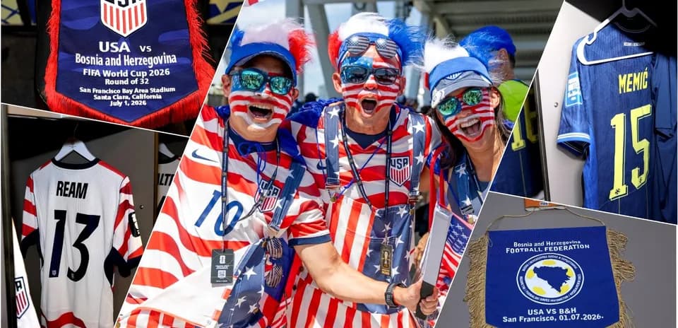 Fans celebrating USA vs Bosnia match at World Cup