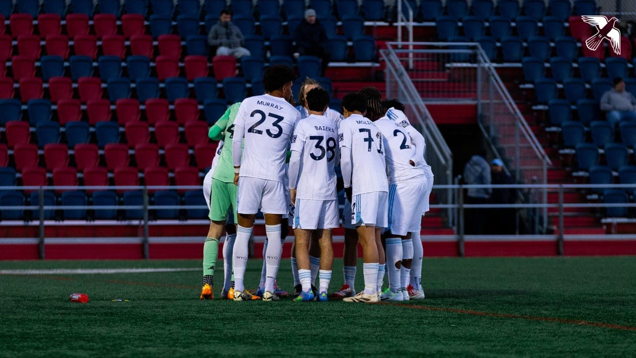 New York City II players huddling before match