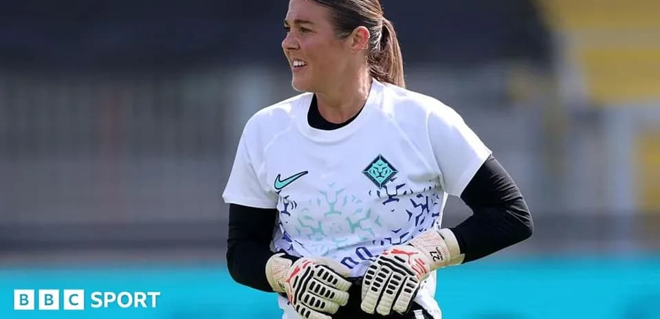Goalkeeper in training session at the stadium