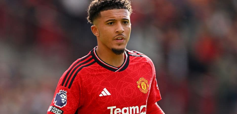 Player in Manchester United jersey during match