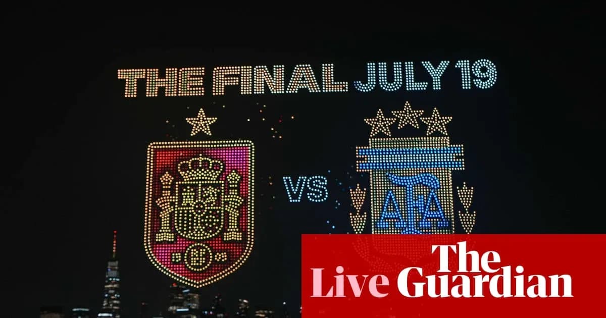 Spain vs Argentina final announcement in lights