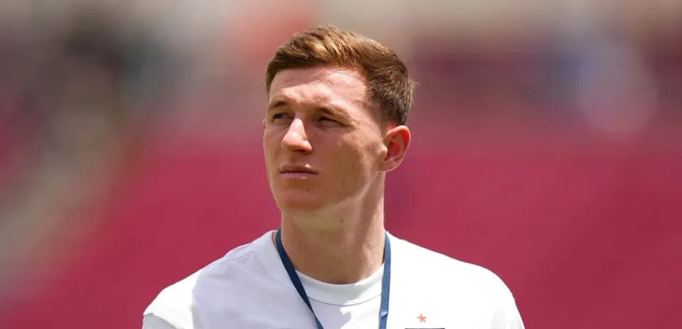 Player in England kit during warm-up session