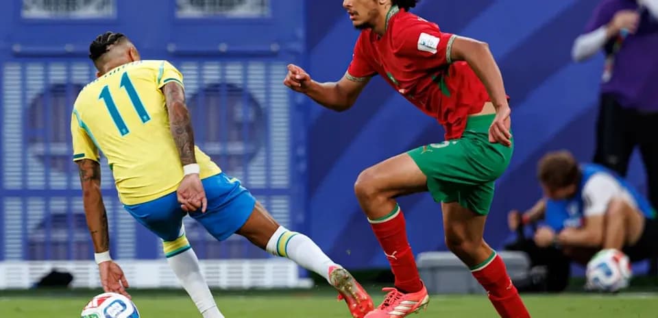 Player dribbling the ball during a match