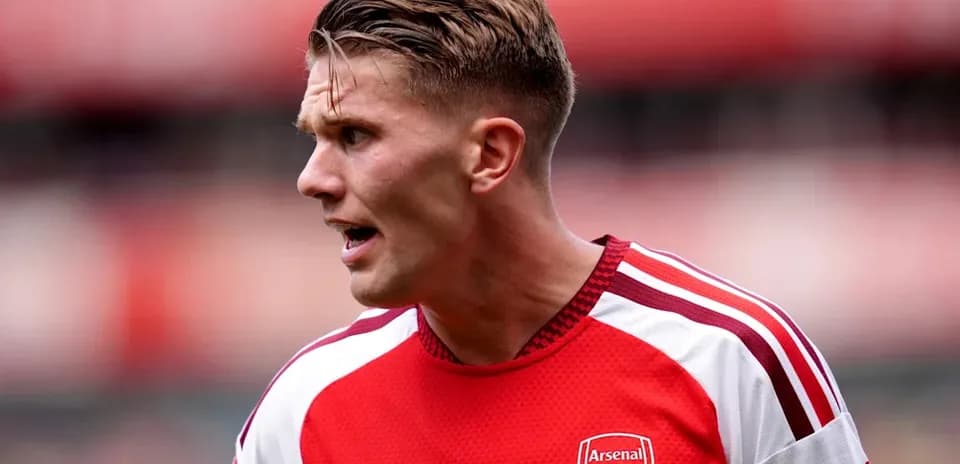 Arsenal player during match action on field