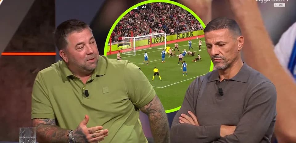 Analysts discussing match highlights on sports show
