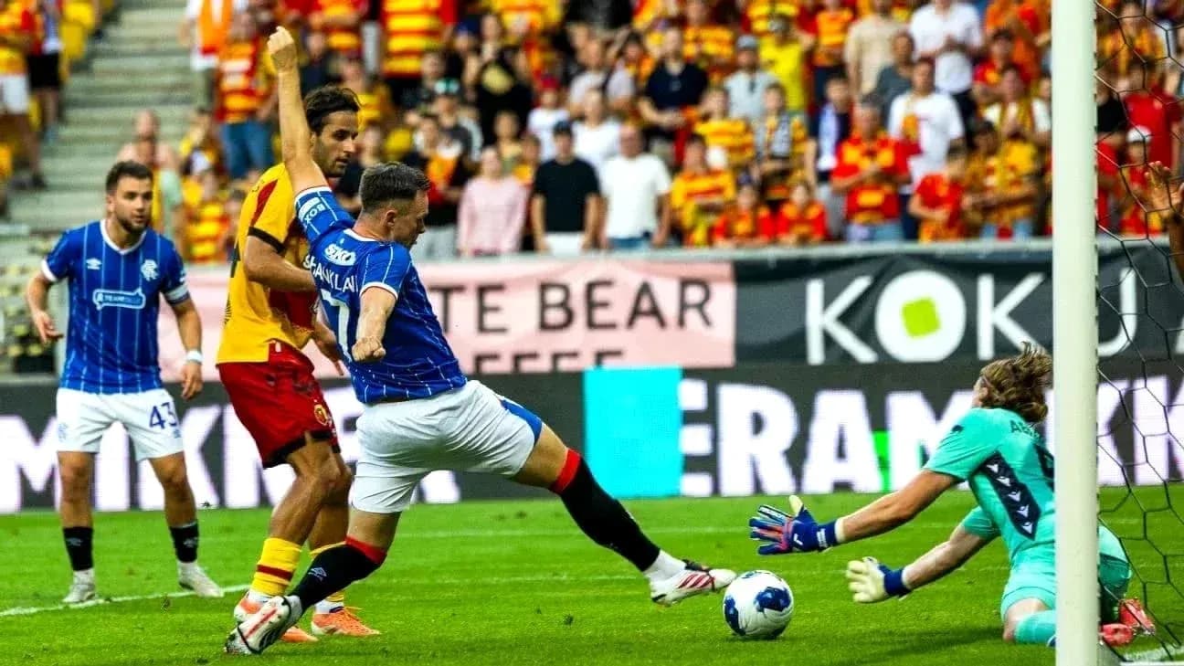 Action during Jagiellonia vs Saburtalo match