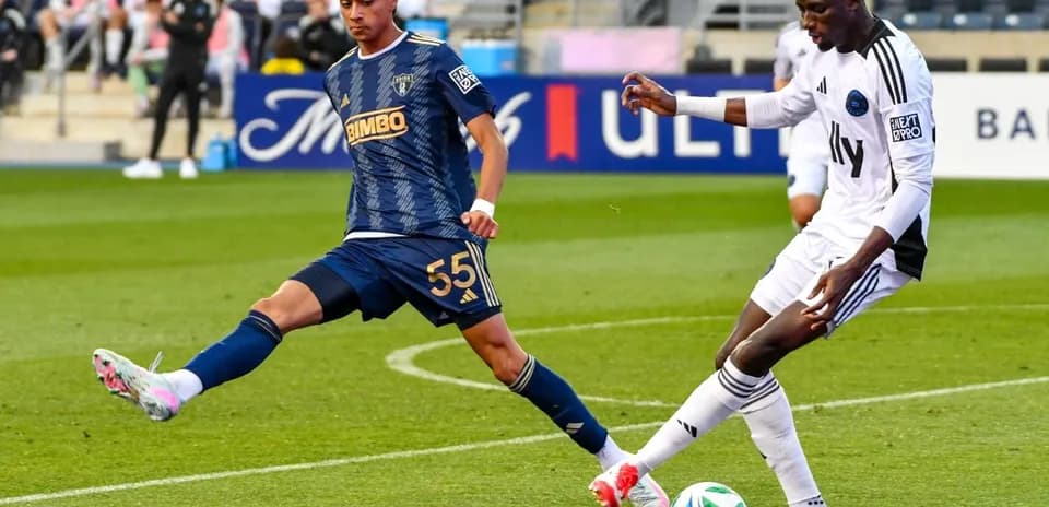 Crown Legacy player tackles Philadelphia Union II player
