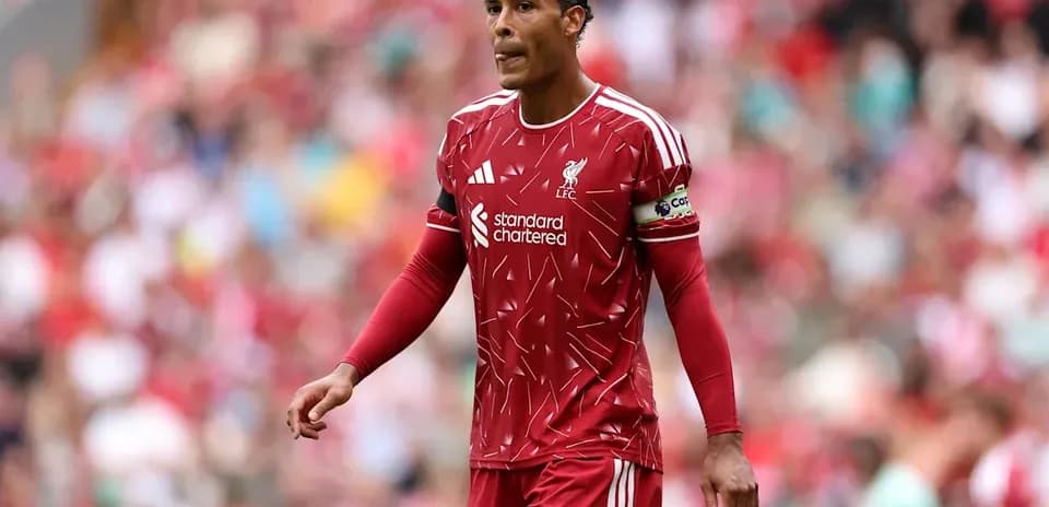 Virgil van Dijk in Liverpool jersey during match