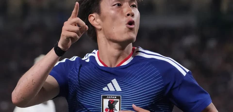 Japanese player celebrating during match against Netherlands