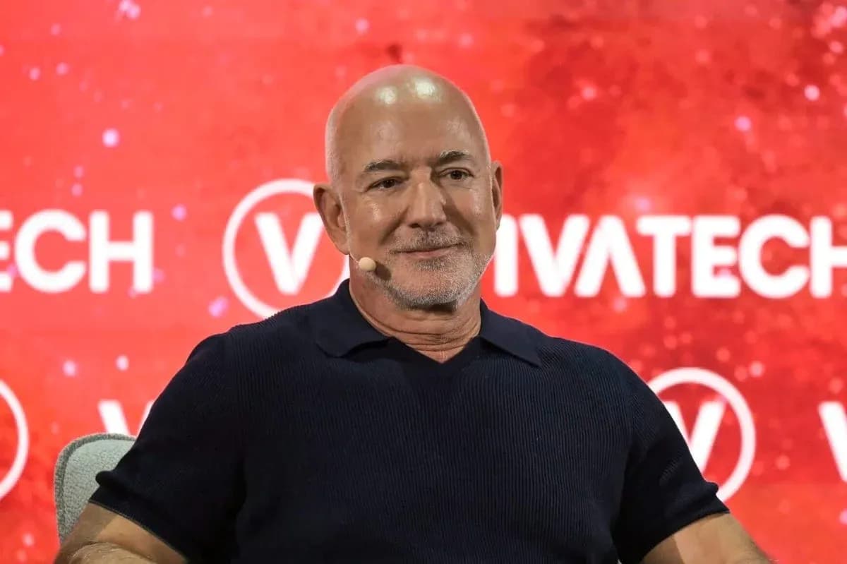 Man speaking at VivaTech conference on stage