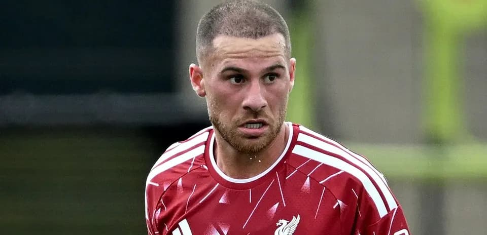 Player wearing Liverpool training kit during session