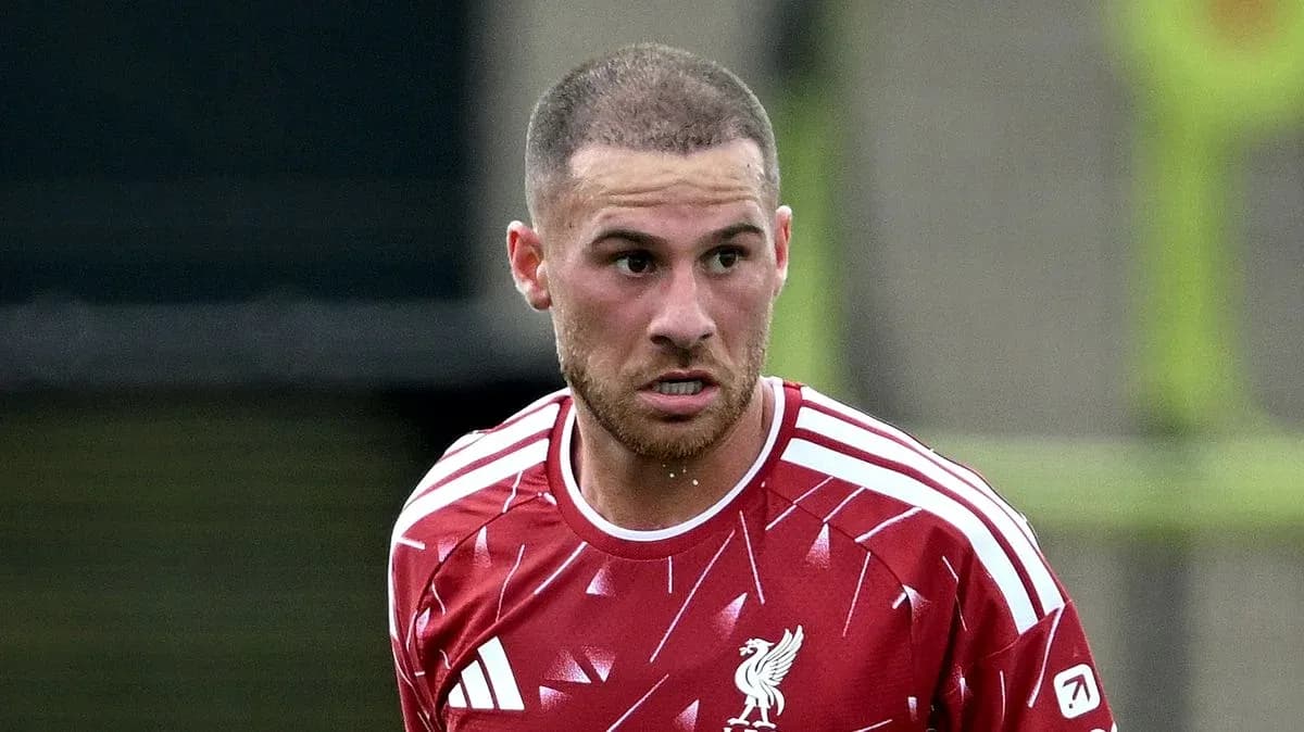 Player wearing Liverpool training kit during session