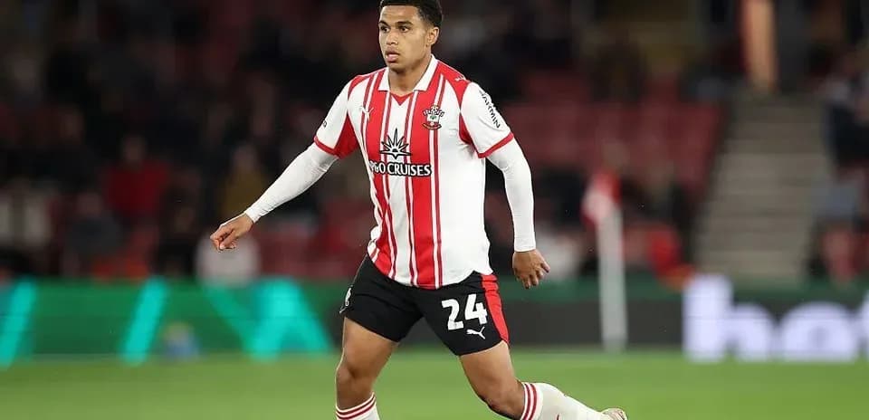 Player in Southampton kit during match action