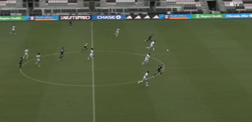 Inter Miami II player advancing with the ball
