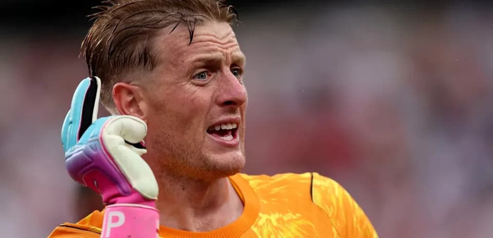 Goalkeeper gesturing during a football match