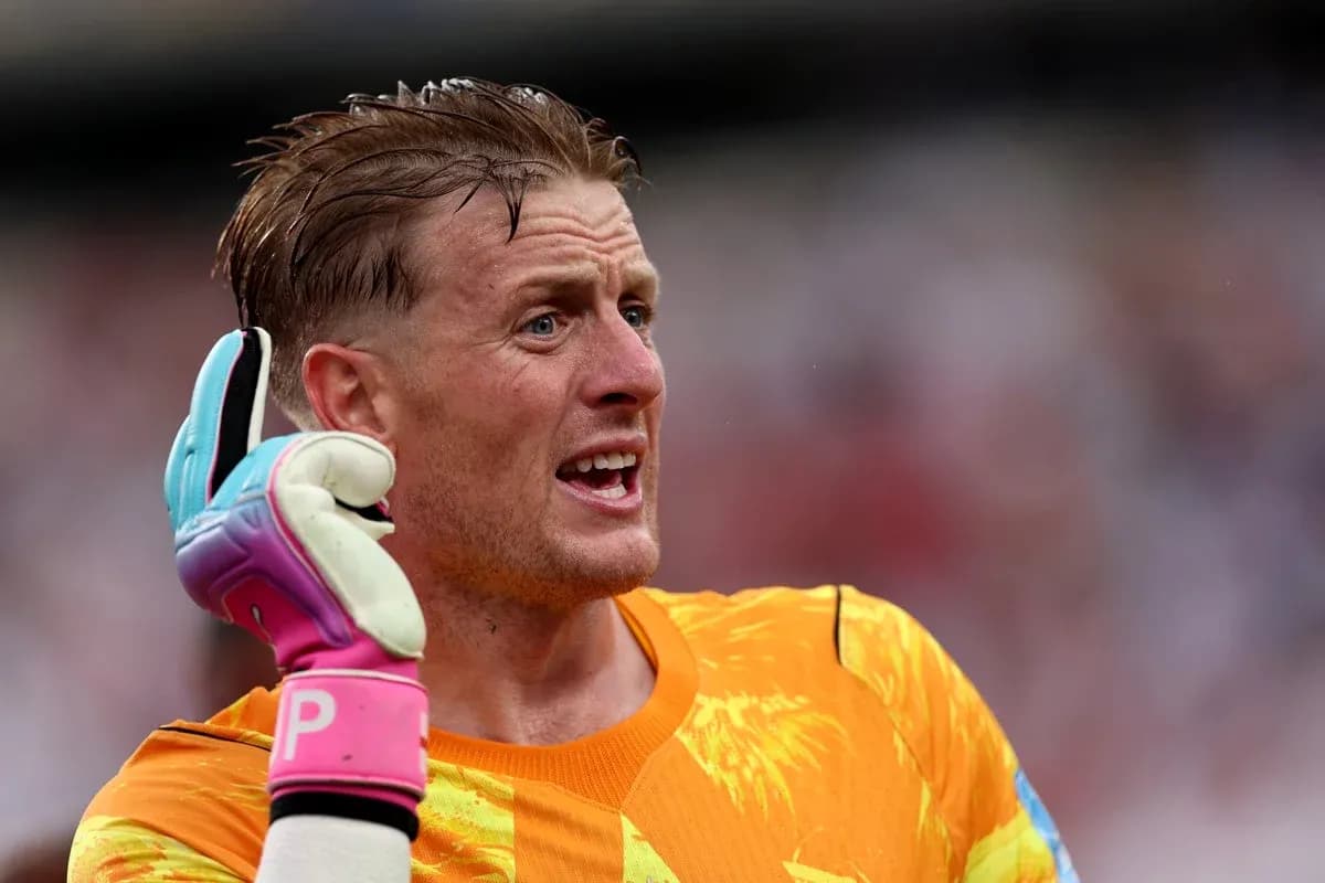 Goalkeeper gesturing during a football match