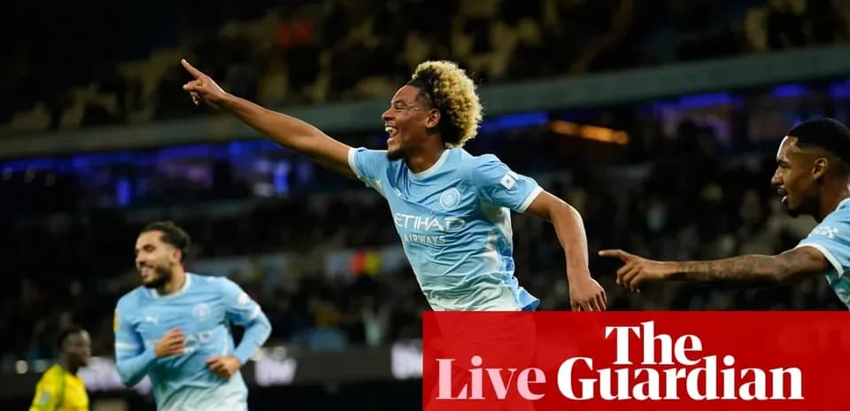 Player celebrating goal during Manchester City match