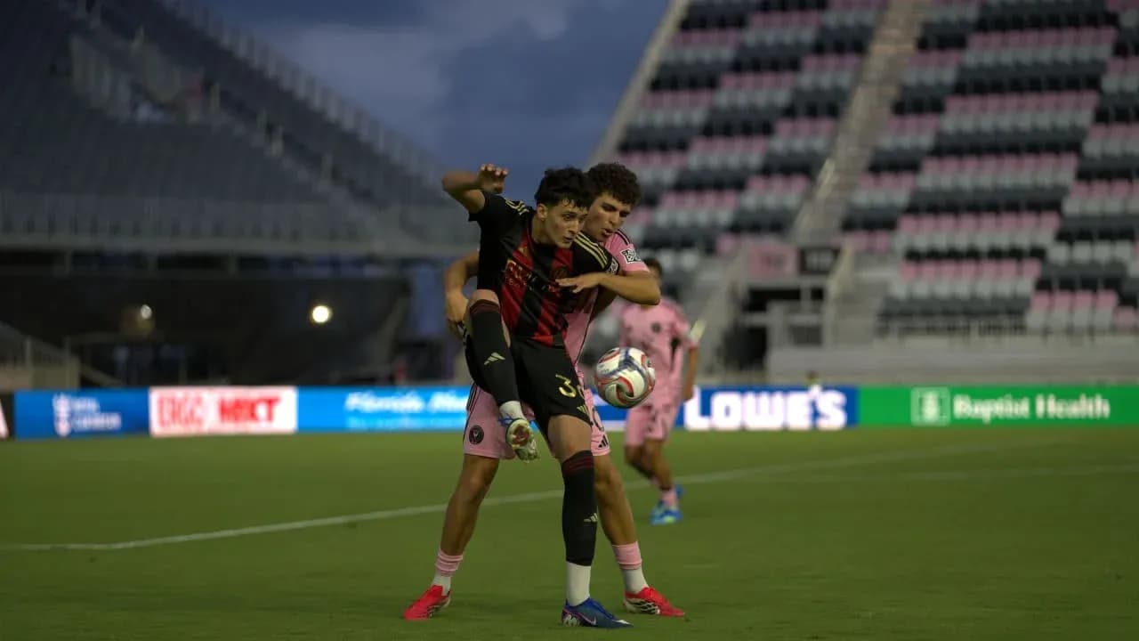 Players competing during Atlanta United II vs Inter Miami II