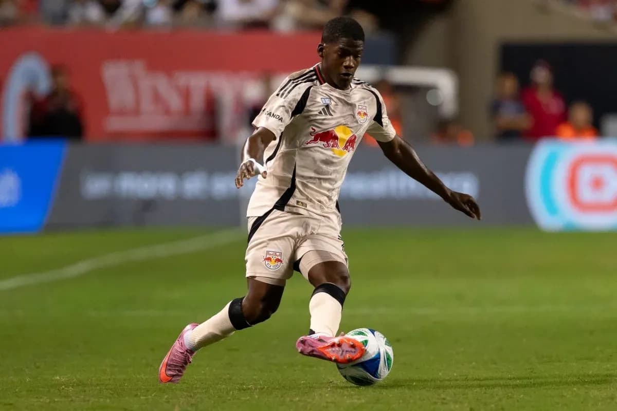 Player dribbling the ball during MLS Next Pro match