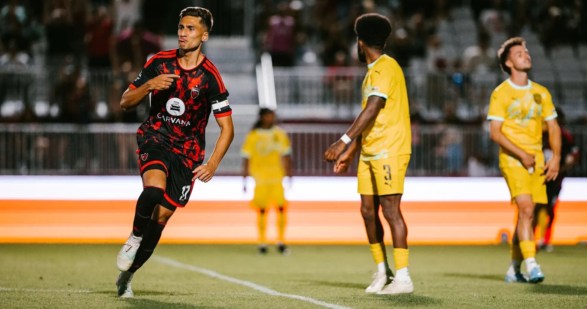 Player celebrating during New Mexico United match