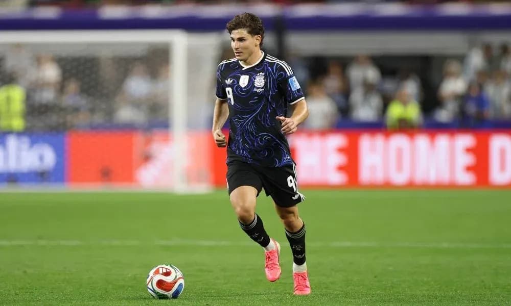 Player running on the field during match