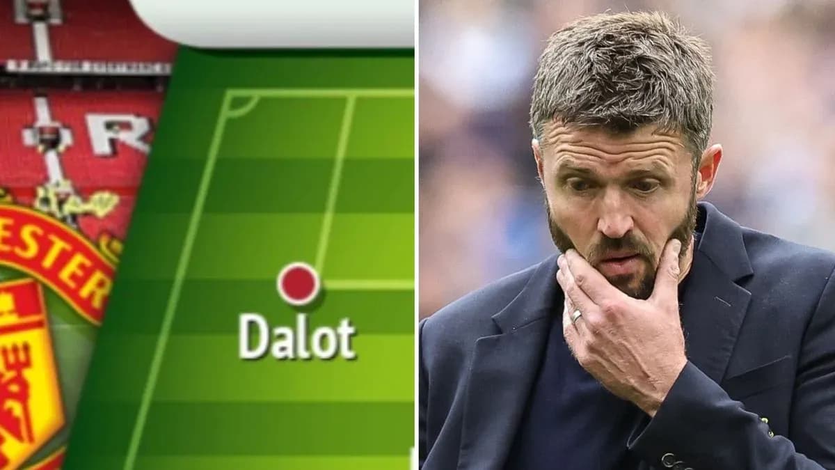 Dalot's position on the field with coach looking concerned