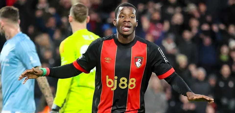 Bournemouth player celebrating during match