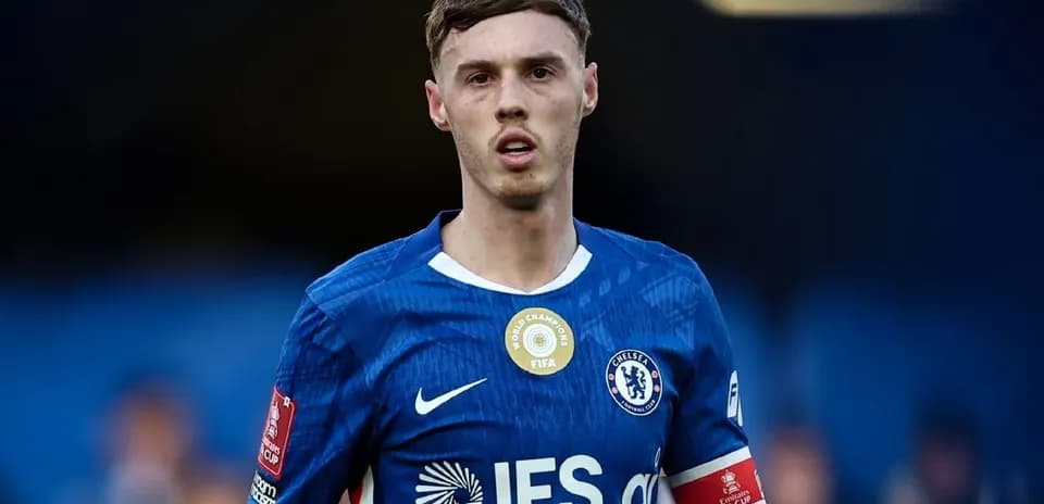 Player in Chelsea kit during match action